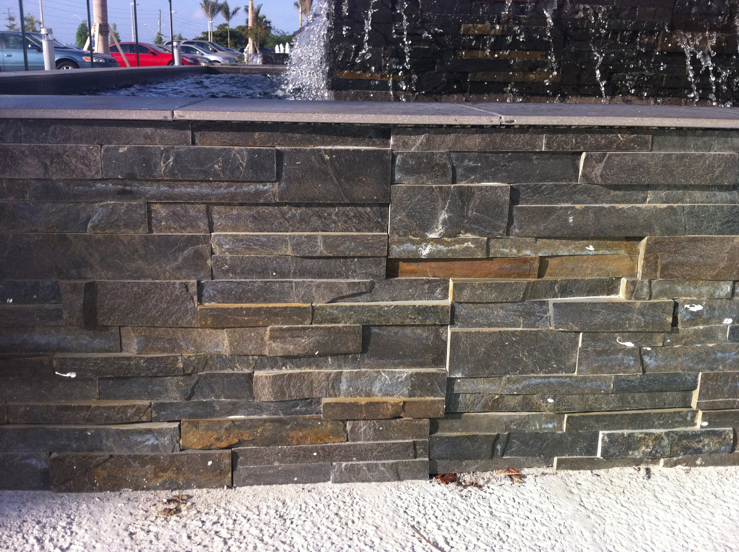 Cleaning Rust From Stacked Stone Veneer Norstone Rock Panels